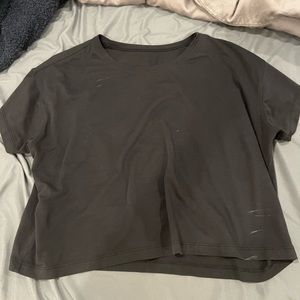 Black Lululemon crop t shirt